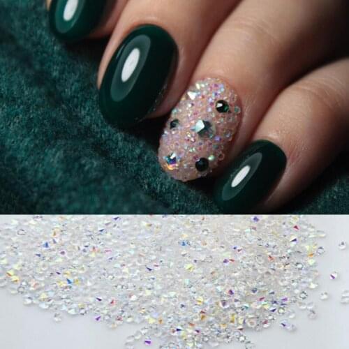 1440pcs/Bag Nail Rhinestone Crystal Glass Micro Rhinestones For 3D Nails Art Decorations Manicure Tools