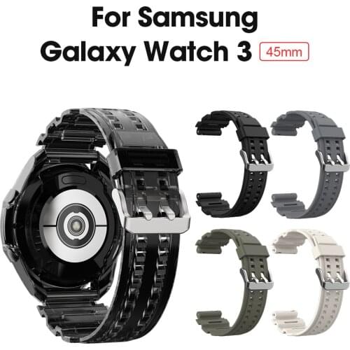 22mm Quick Release Soft TPU Watch Strap for for Samsung Galaxy Watch 3 45mm 46mm Gear S3/ Gear2 R380/ Gear2 Neo R381/ Live R382