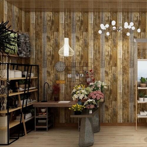 3d Wall Stickers Wood Grain Paper Furniture Stickers Self-Adhesive Living Room Bedroom Walls Home Decoration Wallpapers