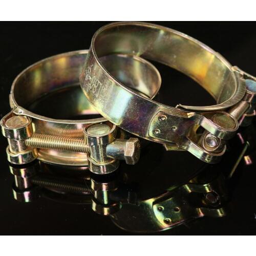 52-55mm Galvanized Iron European Style Heavy Hoop Pipe Clip Steel Wire Tubing Clamp 5pcs