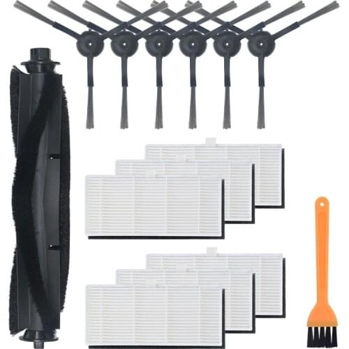 AD-14Pcs Replaceble Side Brush Filter Roll Brush Accessories Set Parts for S9 Vacuum Cleaner Sweeper Replace for Home
