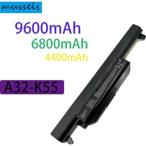 Mussels A32-K55 Battery for ASUS X45 X45A X45C X45V X45U X55 X55A X55C X55U X55V X75 X75A X75V X75VD U57 U57A U57VD