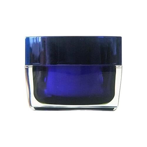 50g dark blue square shape acrylic cream jar plastic pot for essence/eye cream/night cream/gel/moisturizer cosmetic packing