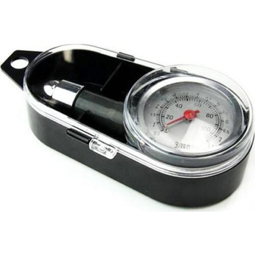 Analog tire pressure gauge, tire pressure meter box, you can adjust the tire deflated state