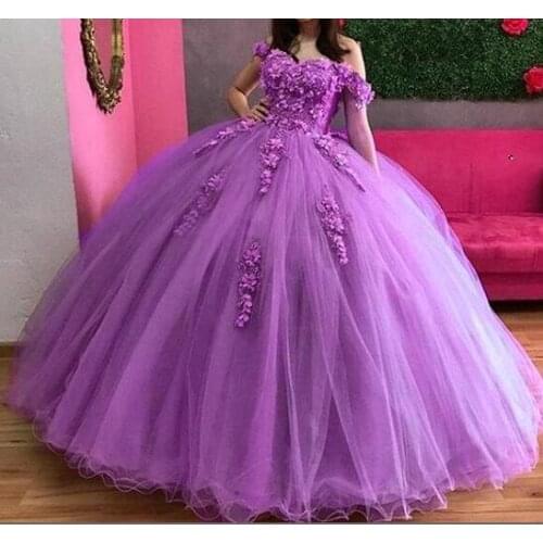 ANGELSBRIDEP Sweetheart Ball Gown Quinceanera Dresses For 15 Party Fashion Off-Shoulder Applique Cinderella Birthday Gown Hot