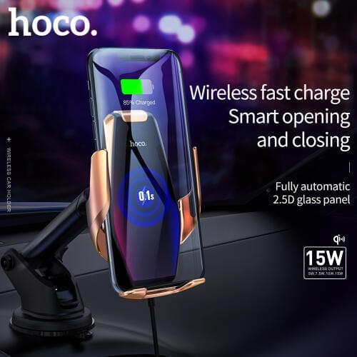 Automatic Clamping Car Wireless Charger 15W Quick Charge for iPhone 11 Pro XR XS Huawei P30 Pro Qi Infrared Sensor Phone Holder