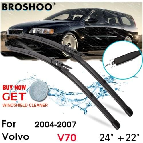 Car Wiper Blade Front Window Windscreen Windshield Wipers Blades Pinch Tab Auto Accessories For Volvo V70 24"+22" 2004-2007