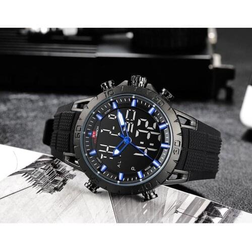 Men Watch 2021 Luxury Chronograph Male Sports Waterproof 50M Military Watches Men Top Brand Luxury Big Dial Rubber Clock New