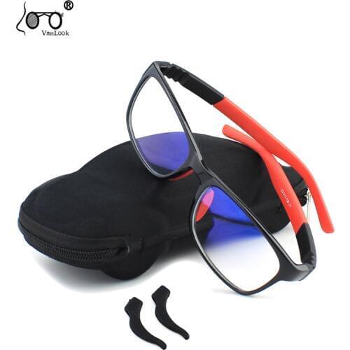 VANLOOK Childrens Computer Glasses for Girls Boys Kids Teenage Anti Glare Blue Light Blocking Screen Gaming Silica TR90 w/ Case