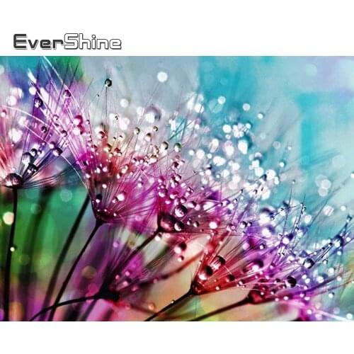 EverShine Diamond Painting Full Drill Square Flower 5D Diamond Embroidery Picture Of Rhinestones Mosaic Cross Stitch Home Decor