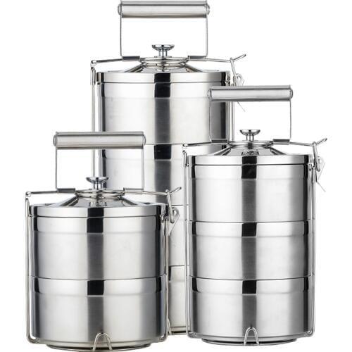 Lunch Box Thermos Food Container Stainless Steel 1.4/2.1/2.8l Go To Work School Bento Box Storage Portable Lunchbox Dinnerware