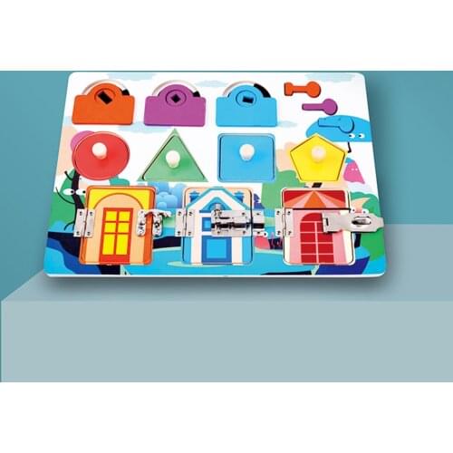 Montessori Toddler Busy Board Sensory Early Unlock Toys for 3 Years Old