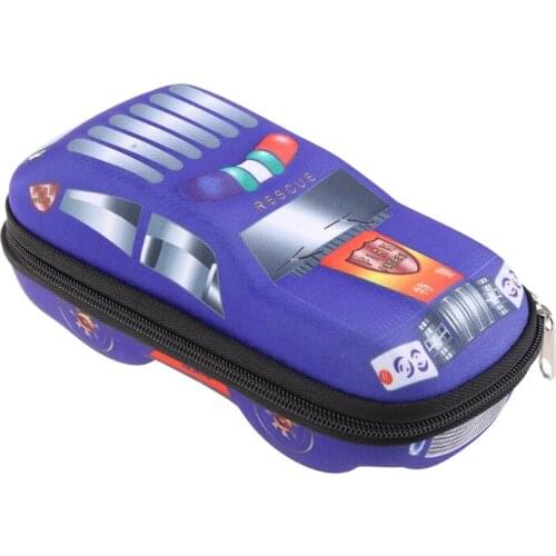 C90C Novelty 3D Racing Car Style Pencil Case Hidden Storage Grids Inside Double Zipper Closure Cute Staionery Bag Great Gifts