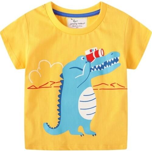 Jumping meters New Arrival Boys Tshirts For Summer Baby Clothes Crocodile Cotton Kids Tees Tops Fashion Childrens T shirts