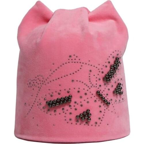 Autumn And Winter Beanie Hat For Women Girls Caps Warm Cat Hats Earmuffs Windproof Hat 2019 New High Quality Beanies Hedging Cap