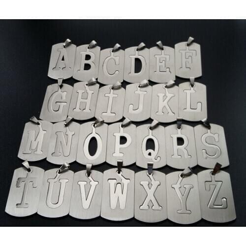 Gift Stainless steel 26 English alphabet name sign necklace initial letter symbol detachable double layer text necklace jewelry