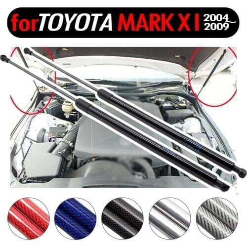 Carbon fiber 2x Front Hood Bonnet Auto Gas Spring Struts Prop Lift Support for TOYOTA MARK X I (GRX12_) Saloon 2004-2009 Damper