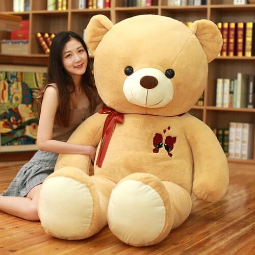 Teddy bear plush pillow Big soft anime beat plush toy With Zipper Only Cover No Filling kids gift for Christmas