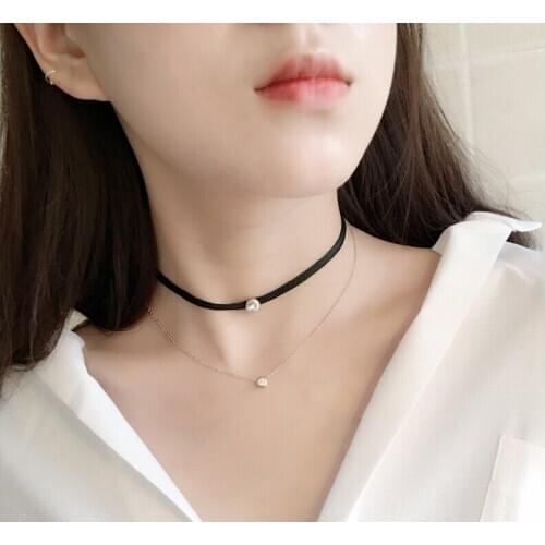 Choker Pendants Necklaces 100% Real 925 Sterling Silver Chain YH4005
