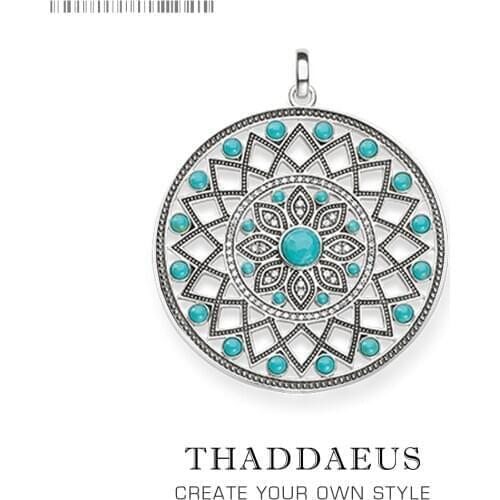 Pendant Blue Stone Ornament,2019 Brand New Fashion 925 Sterling Silver Jewelry Europe Bijoux Accessories Gift For Woman