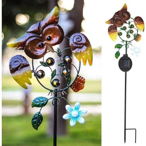Garden Solar Lights Outdoor Owl Solar Light For Pathway Yard Lawn LED Decorative Garden Lights
