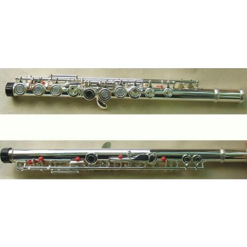 Silver Plate 16 Open holes flute C key+E Great Tone