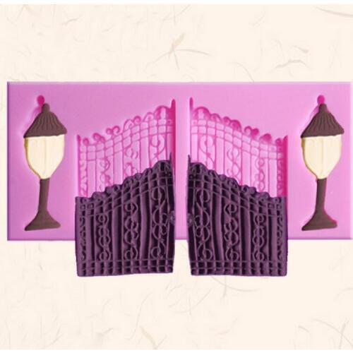 Fondant DIY Silicone Mold Vintage Wooden Door Luxury Chocolate Fondant Cake Mold Silicone Mold A837