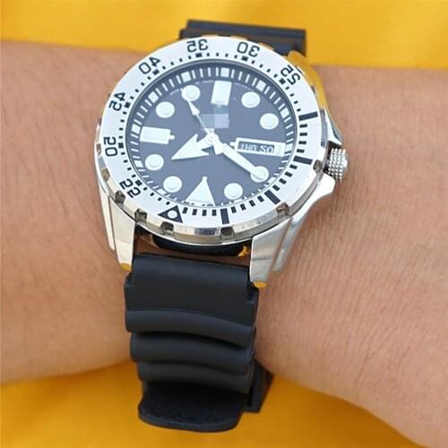 Silicone Watch Strap 20 22mm Watch Wrist Band Spare Parts for Water Ghost Abalone SBDC033 small MM