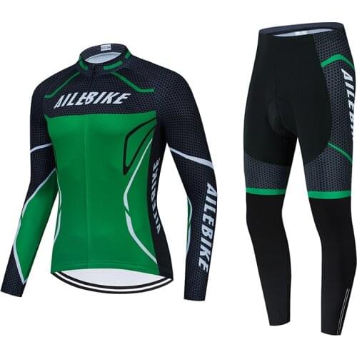 Spring Men Cycling Set Bike Jersey Bicicleta Long Pants Suit Road Mountain MTB Bicycle Clothes Maillot Ropa Ciclismo Top Bottom