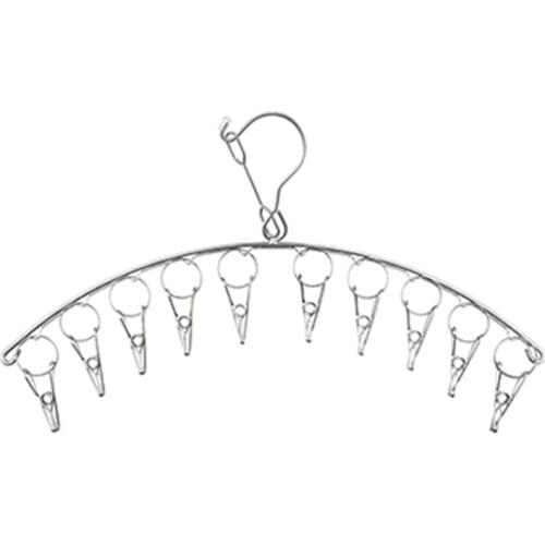 P15D Windproof Clothes Hanger Laundry Socks Gloves Hanging Rack Stainless Steel Fixed Clip Shelf Outdoor