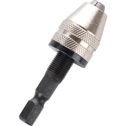 0-4mm Keyless Chuck 1/4 Inch Hex Shank Nickel Plating Drill Chuck Adapter