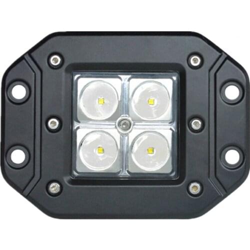 1 Pcs ECAHAYAKU Aluminum Led Work Light 4x3W 10-30V DC 12W 1080lm Spot/Flood Waterproof IP67 Led Pod Light for Pickup trucks SUV
