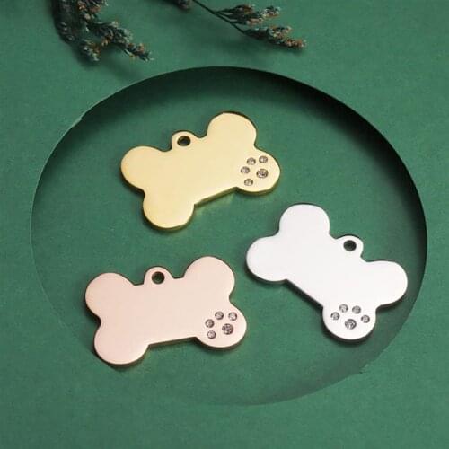 1pc Pet ID Tag Blank Stainless Steel Rustless Dog Name Tag Cat Tag For Puppies Pet Supplies Pet Accessories