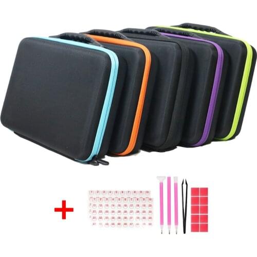 60 Bottles Diamond Painting Accessories Container Storage Bag Box Carry Case Diamond Embroidery Tools Handbag