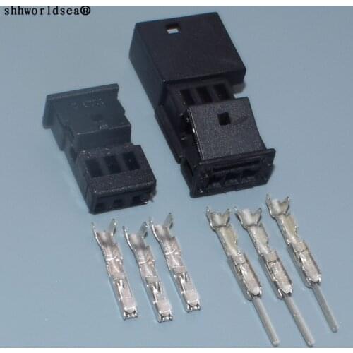 Shhworldsea 3 Pin/Way 0.6mm Male Female Auto Stereo Connector,Car Speaker Plug Treble Plug Socket For BMW 1-968700-1 B/1355620-1