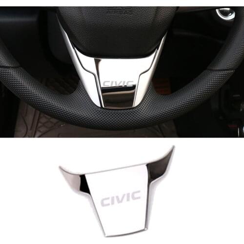 Car Accessories Interior steering wheel decorative cover sequins Emblem Badge Sticker for Honda CIVIC 2016 2017 2018 2019