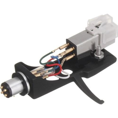 Cartridge Stylus with Turntable Headshell 4 Pin Contacts for Phonograph Turntable Gramophone LP Vinyl Needle