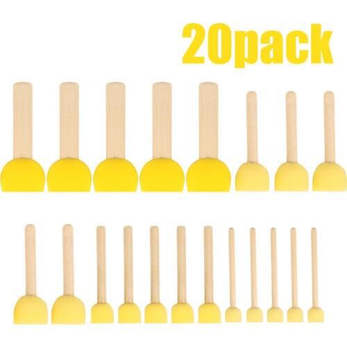 20Pcs DIY Stencil Brush Sponge Paint Stencil Tool Furniture Craft Sponge Paint Foam For Children DIY Supplies