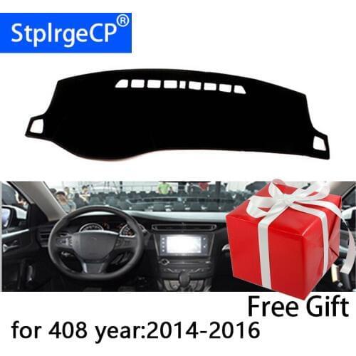 For Peugeot 408 2014-2017 dashboard mat Protective pad Shade Cushion Pad interior sticker car styling accessories