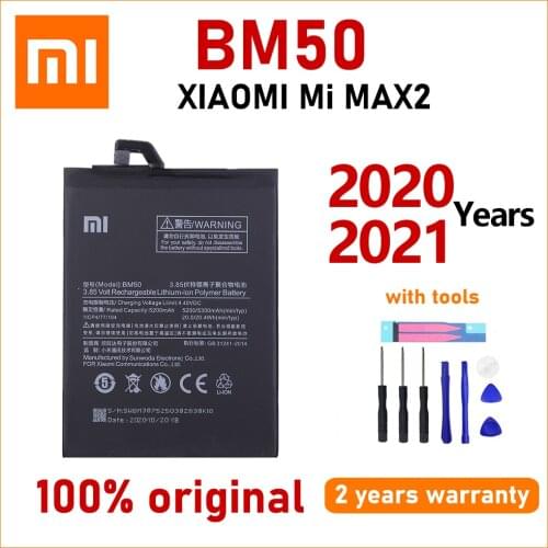 Xiao Mi New 100% Original BM50 5300mAh Battery For Xiaomi Mi Max 2 Max2 Mobile Phone Batteries Bateria With Gift Tools
