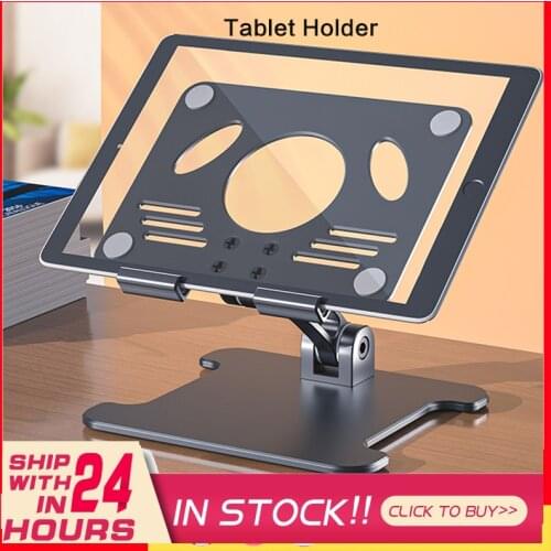 Metal Desktop Tablet Holder Table Cell Stand Foldable Holders Support Desk Laptop Notebook Holder Stand For IPad MAX 12.9inch