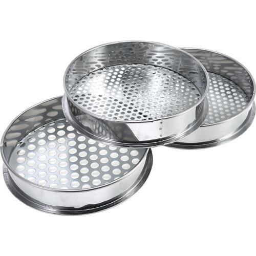 Metal Garden Soil Sieve for Compost Soil Stone Mesh Gardening Tool 6/7/12mm Holes Soil Sieve