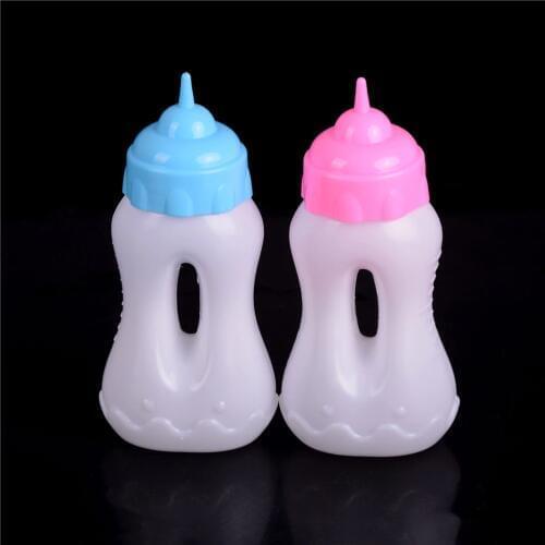 Mini Simulation Milk Bottle For 18inch Doll accessories Blue/Pink bottle fit 43cm Baby Children best Birthday Gift