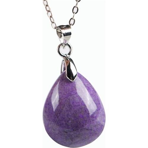 Genuine Natural Sugilite Stone Nice Women Jewelry Necklace Pendant 19*15*8mm