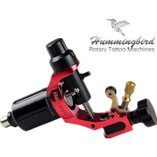 Original Hummingbird Red Gen 1 Rotary Tattoo Machine Swiss Motor Free RCA Cord