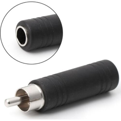 RCA Phono Plug to 6.5mm Mono Female Jack Socket Audio Cable Adapter Connector
