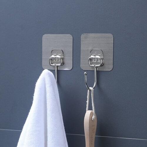 Self Adhesive Hooks Transparent Strong Door Wall Hangers Hooks Suction Heavy Load Rack Cup Sucker for Kitchen Bathroom