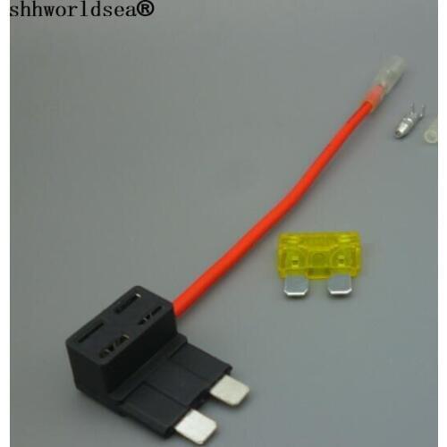 Shhworldsea 1PCS Add A Circuit Fuse Tap holder Piggy Back Standard Blade Fuse Holder ATO ATC 12v 24v with 20A Fuse as a gift