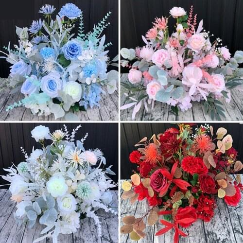 Wedding artificial flower ball centerpieces table flower home decor wedding bouquet flower party rose peonies Eucalyptus mariage