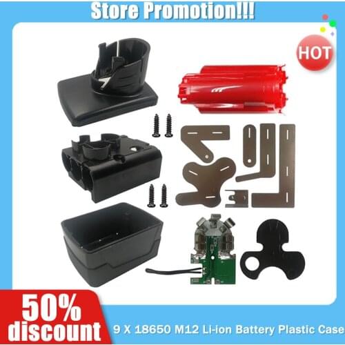 In Stock!!!9 X 18650 M12 Li-ion Battery Plastic Case PCB Protection Circuit Board For Milwaukee 12V 9.0Ah 48-11-2411 Box